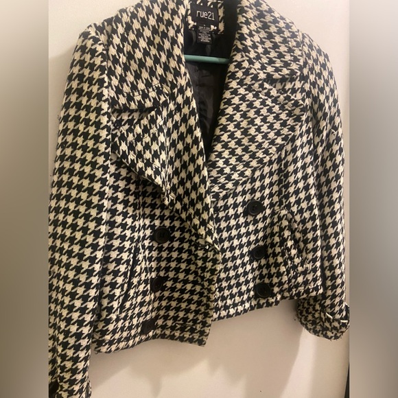 Houndstooth cropped jacket - Picture 2 of 2